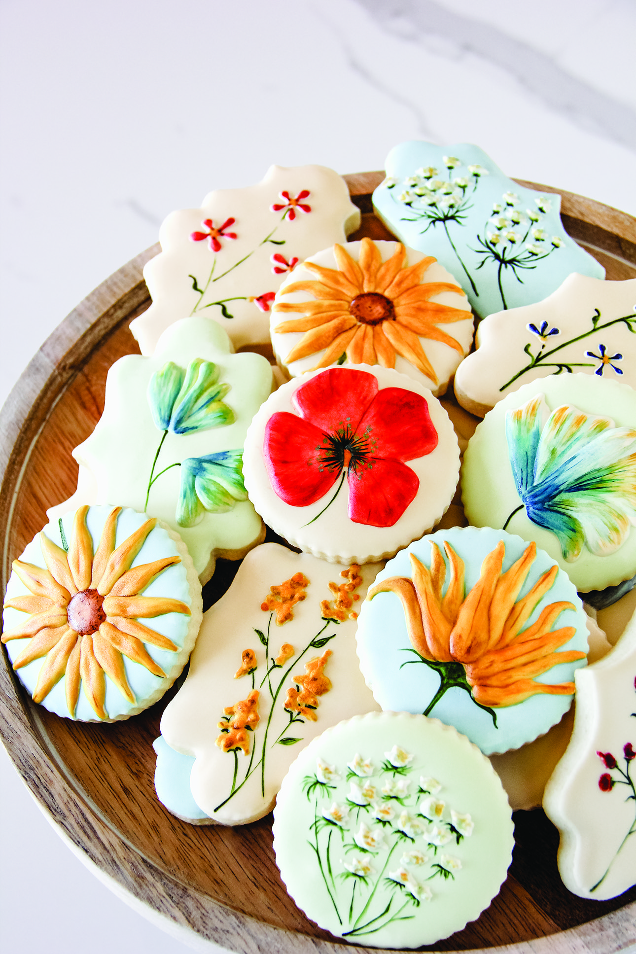By The Book Flower Cookies